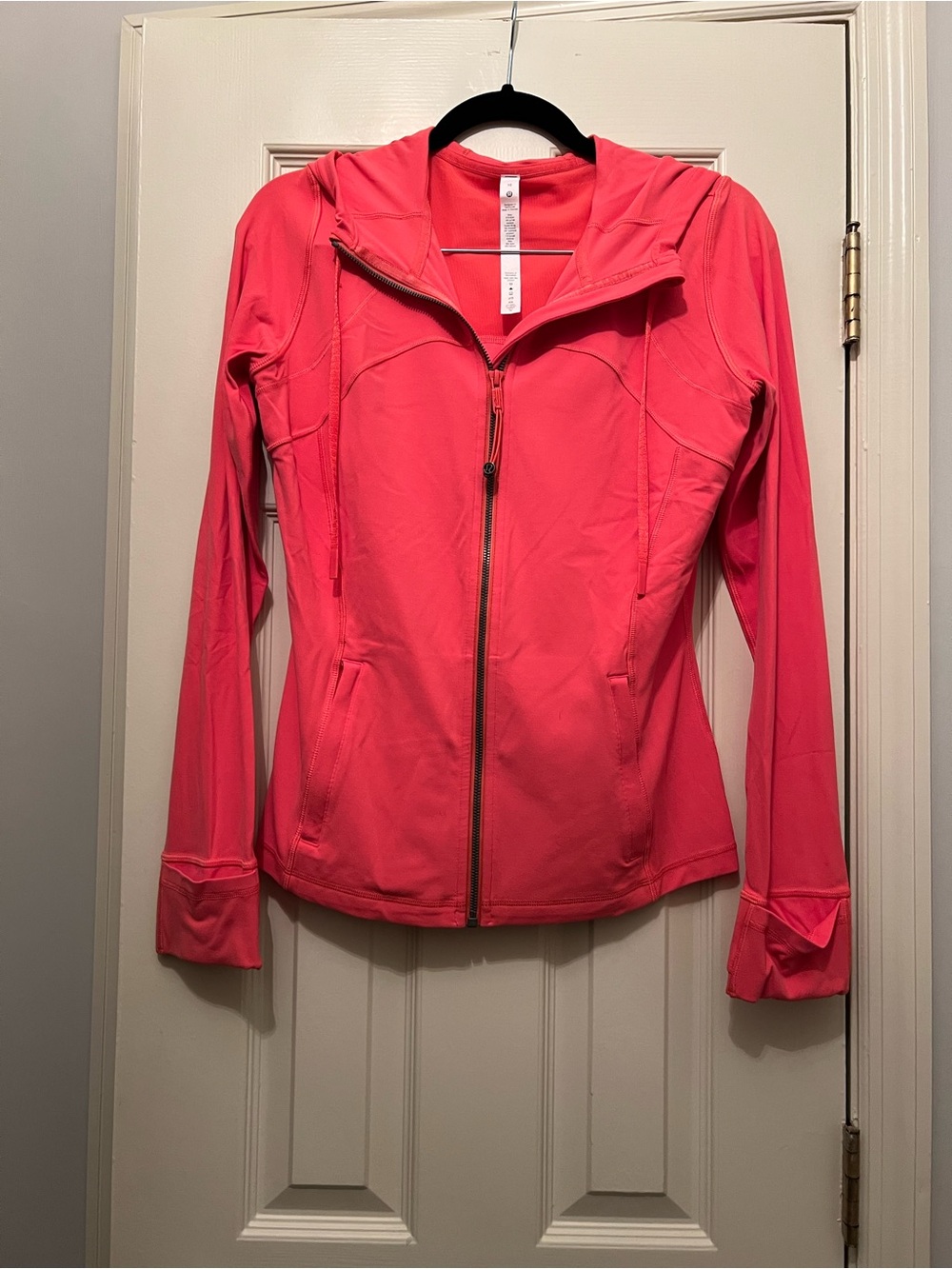 Lululemon Women’s Hooded Zip-Front Jacket - Coral Pink- Size 10